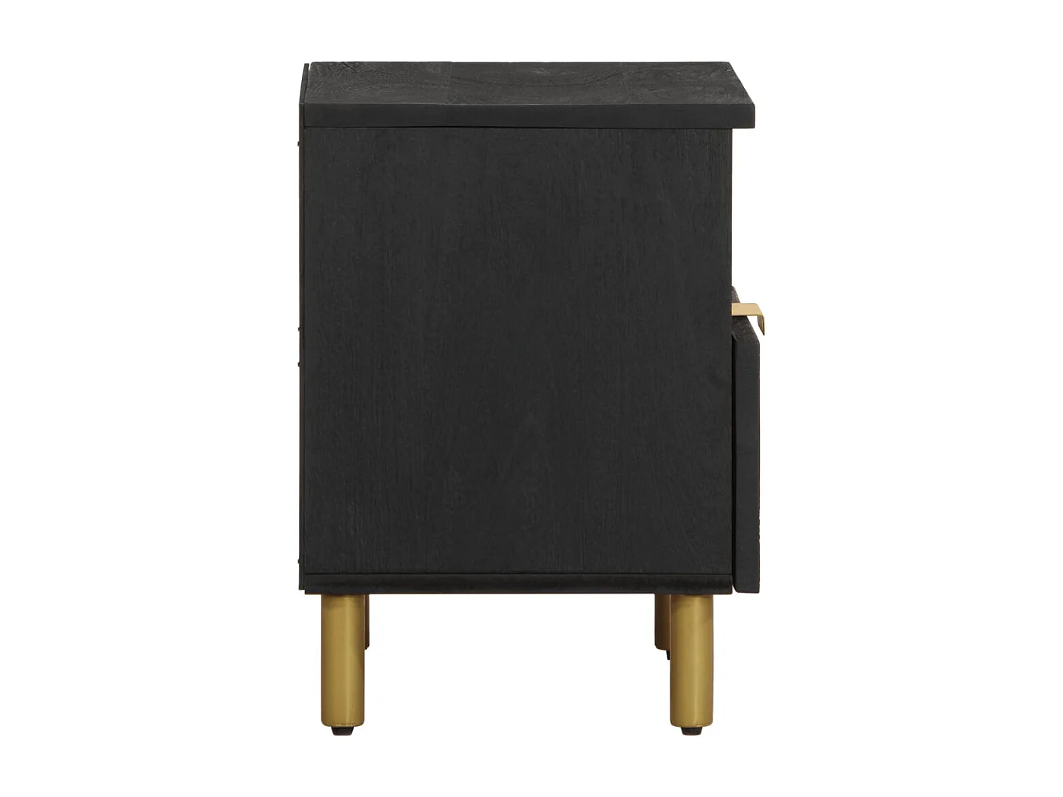 Comodino Nero 40x33x46 cm in Legno Multistrato