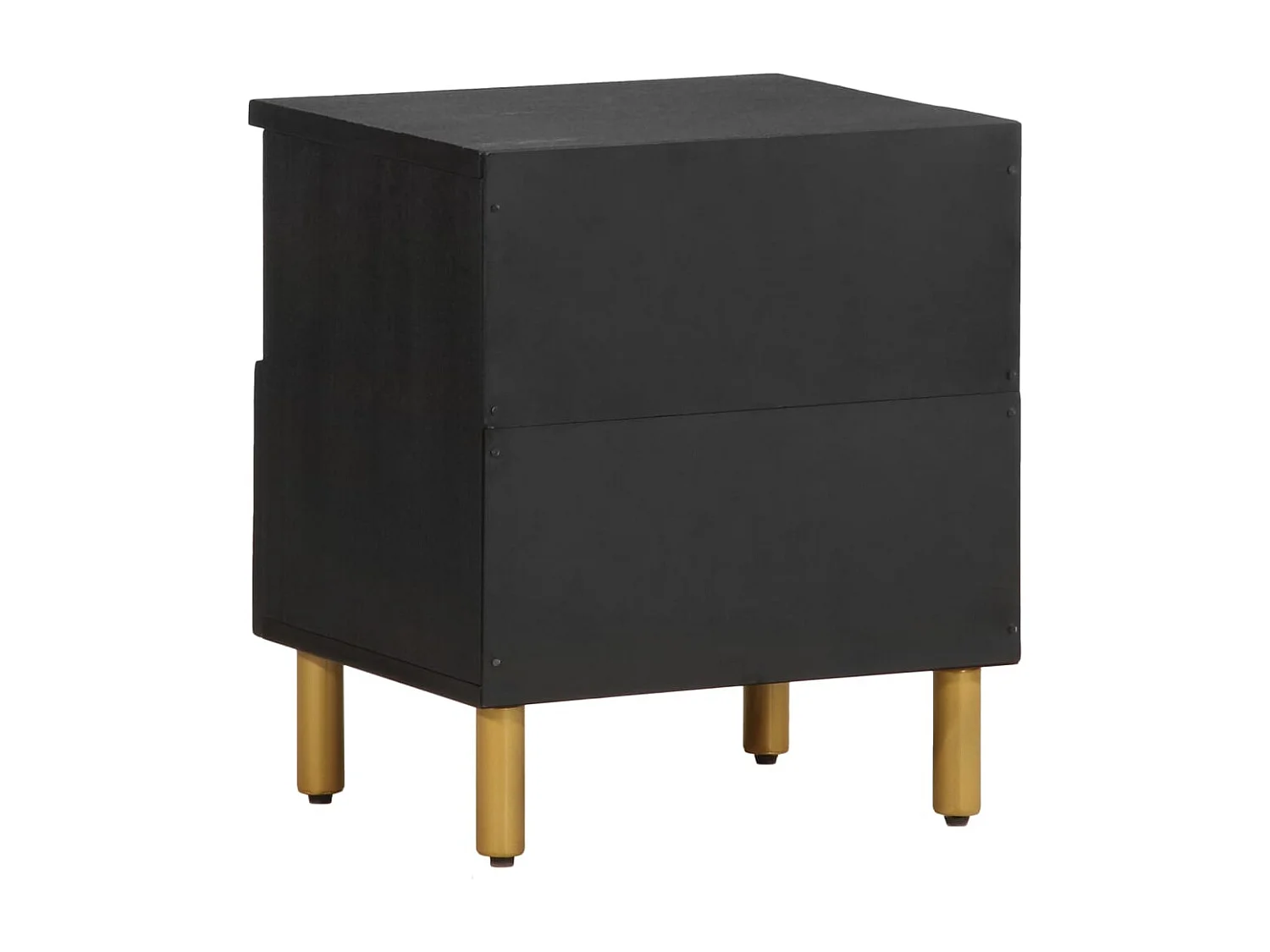 Comodino Nero 40x33x46 cm in Legno Multistrato