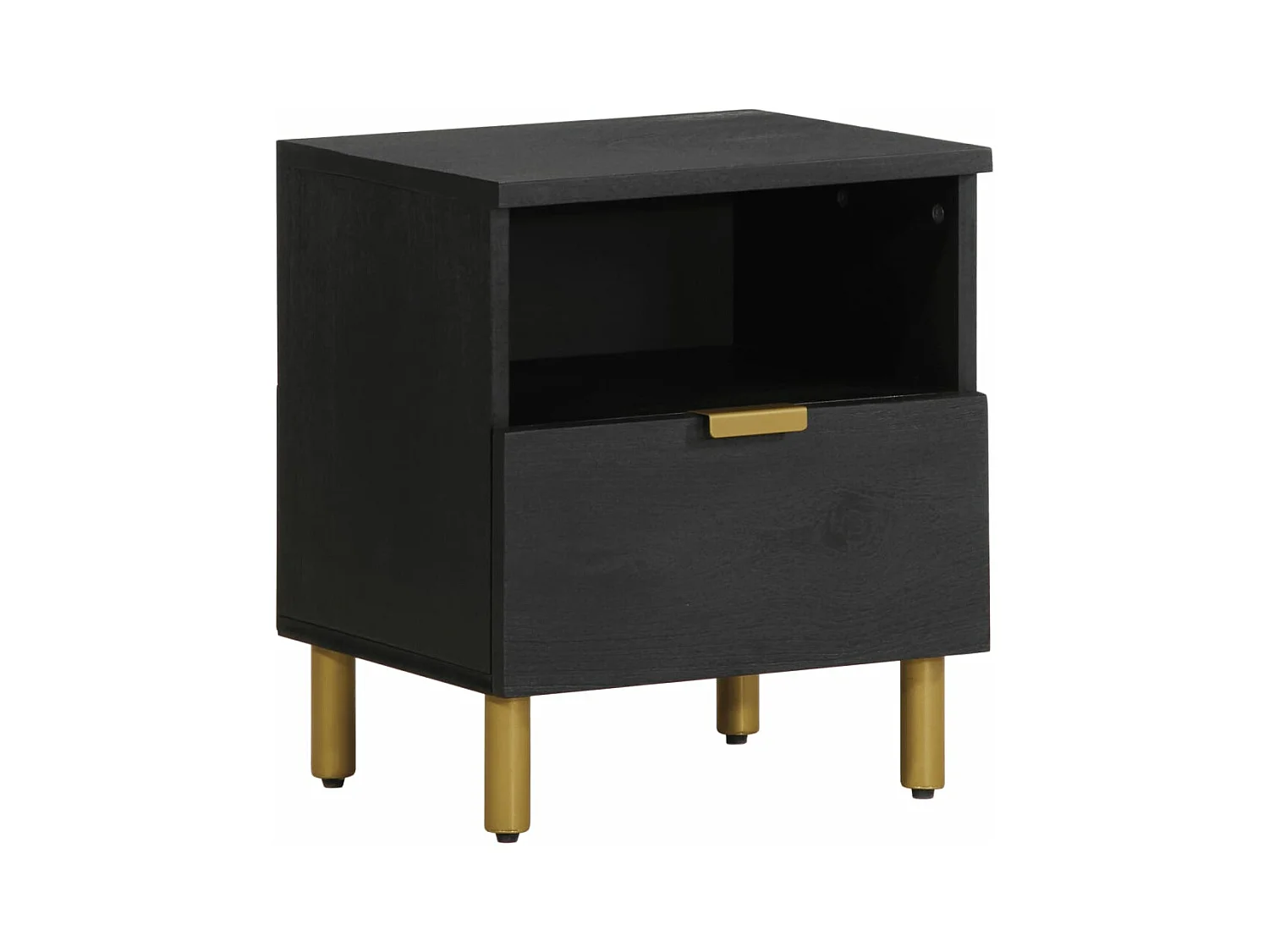 Nachttisch Schwarz 40x33x46 cm Holzwerkstoff