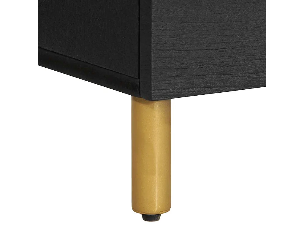 Table de chevet noir 40x33x46 cm bois d'ingénierie