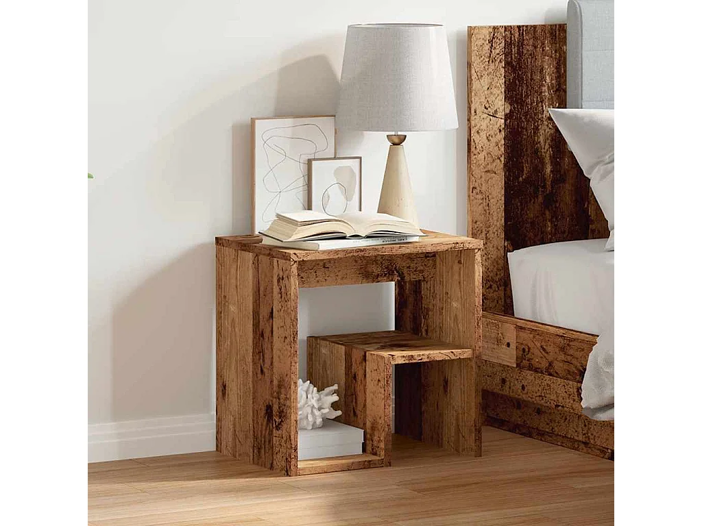 Nachttisch Altholz-Optik 40x30x40 cm Holzwerkstoff