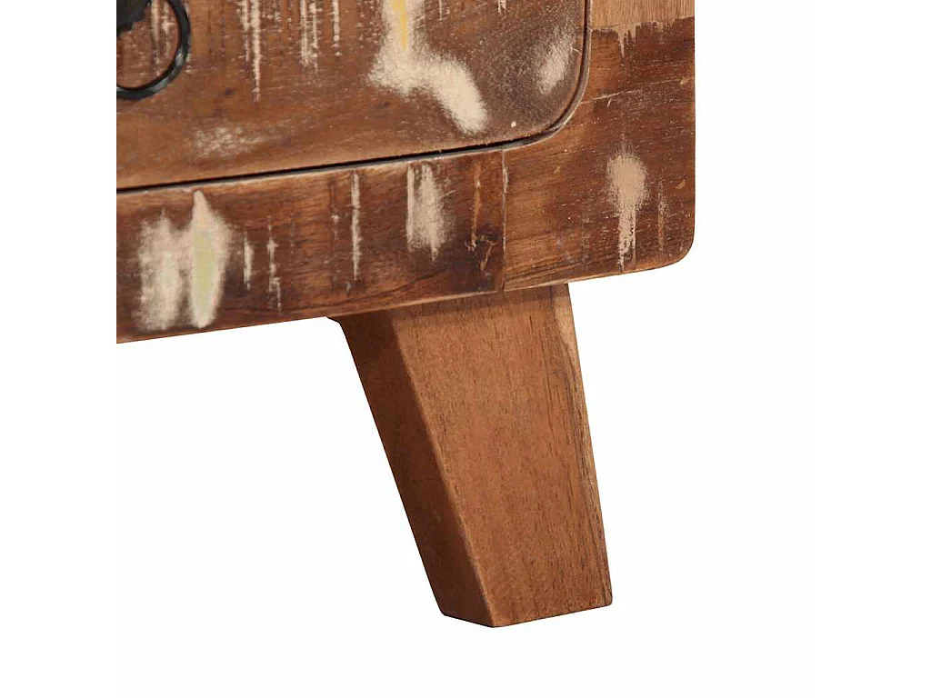 Table de chevet 2 pcs 40x32x46 cm bois massif de récupération