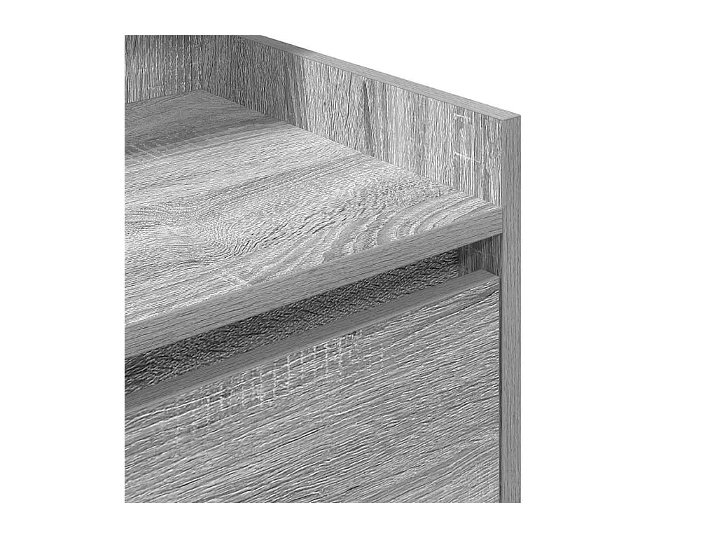 Tables de chevet avec 2 tiroirs 2 pcs sonoma gris 38x34x80 cm