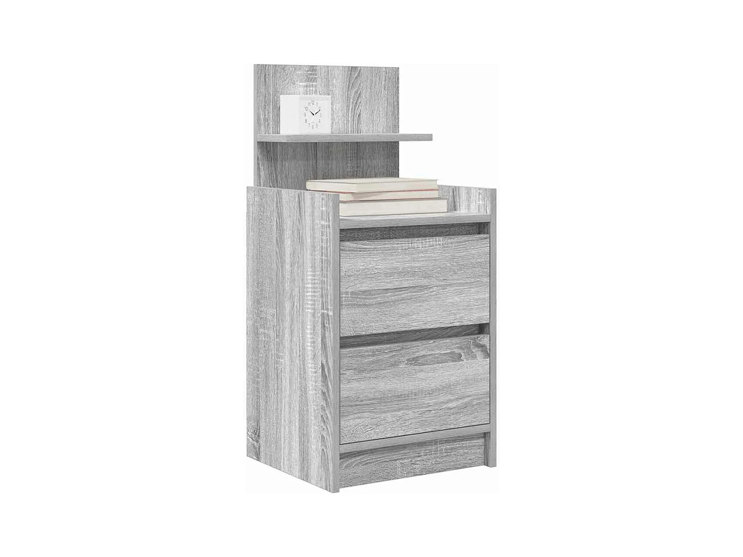 Tables de chevet avec 2 tiroirs 2 pcs sonoma gris 38x34x80 cm