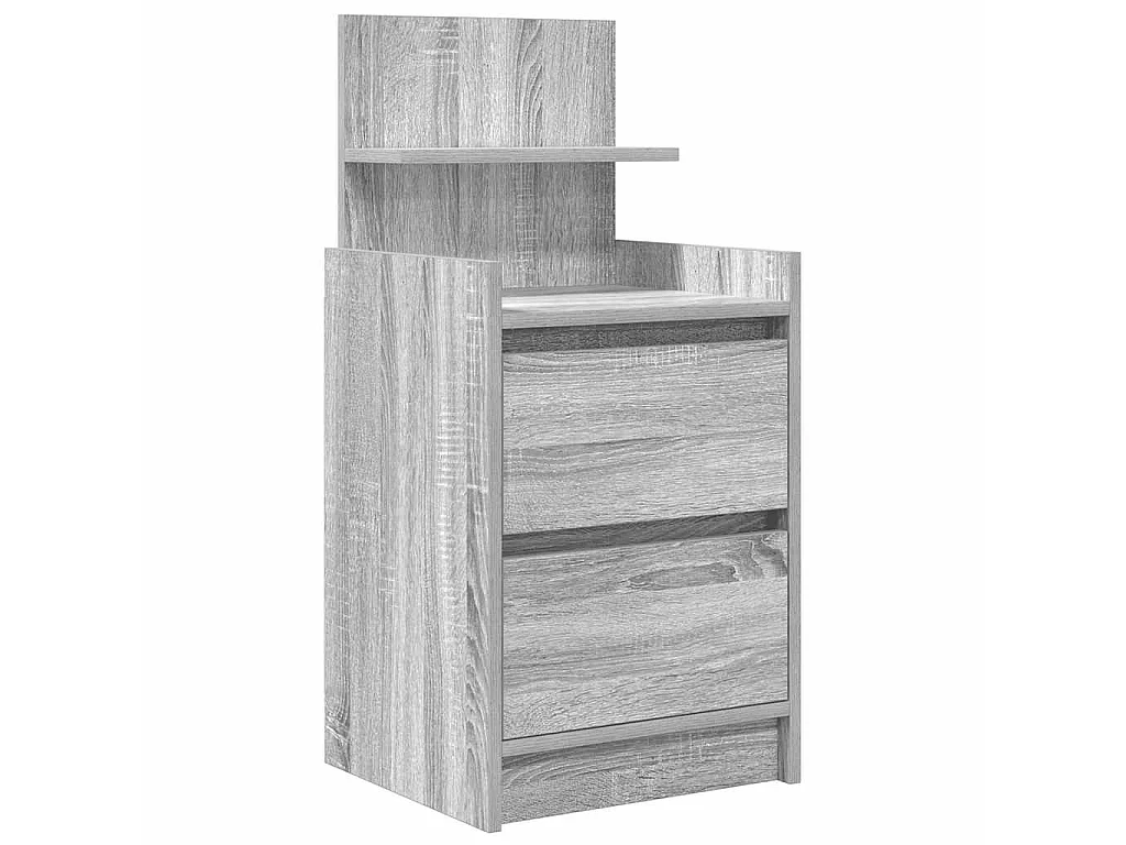 Nachtkastjes met 2 lades 2 st 38x34x80 cm grijs sonoma