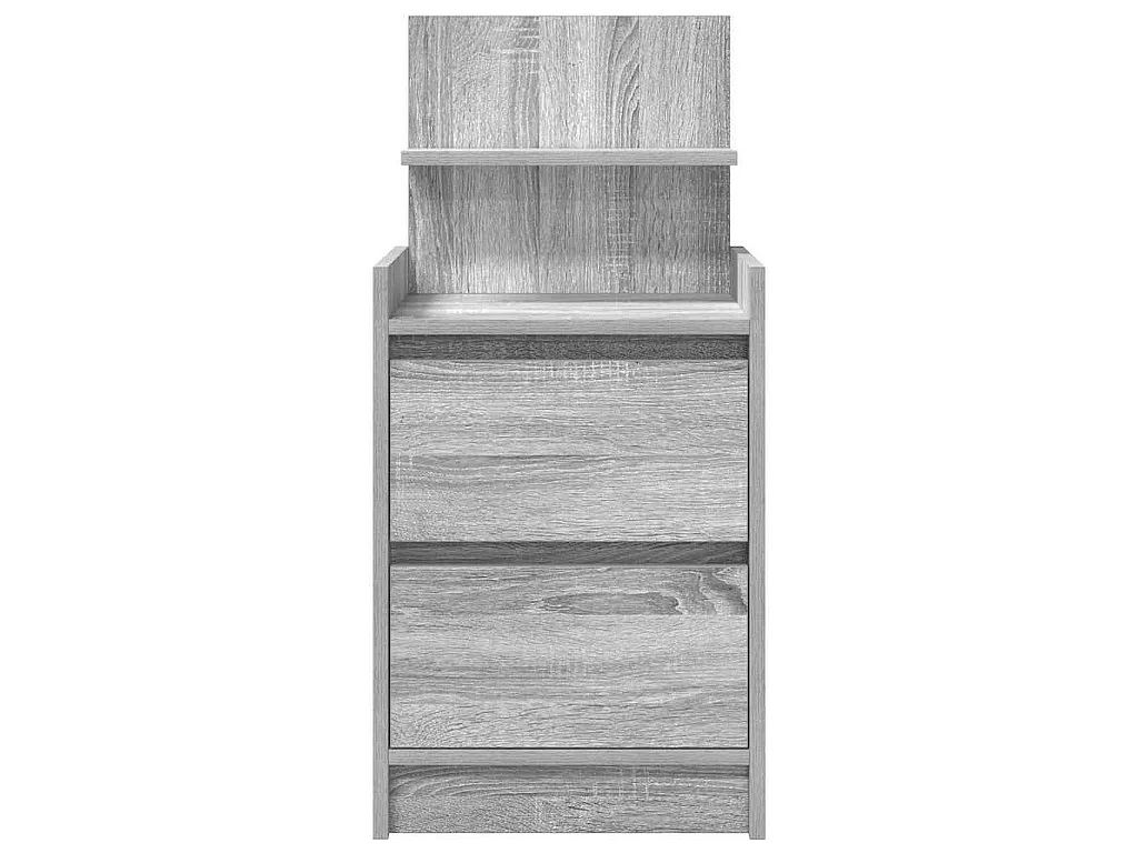 Nachtkastjes met 2 lades 2 st 38x34x80 cm grijs sonoma