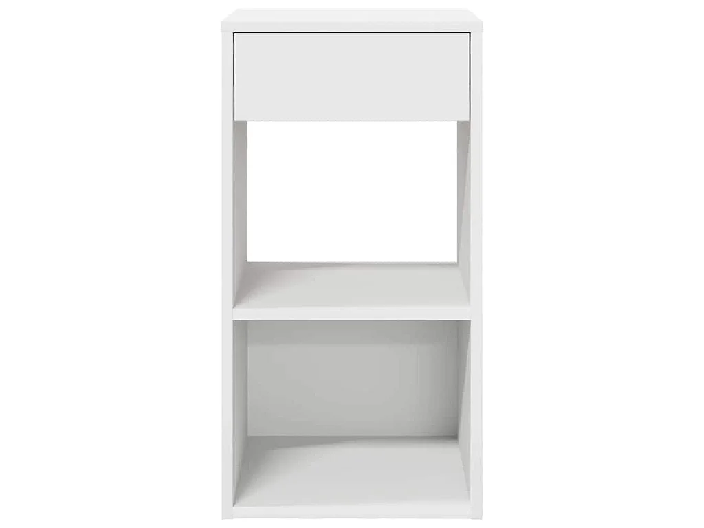 Nachttische mit Schublade 2 Stk. Weiß 35x34x66,5 cm