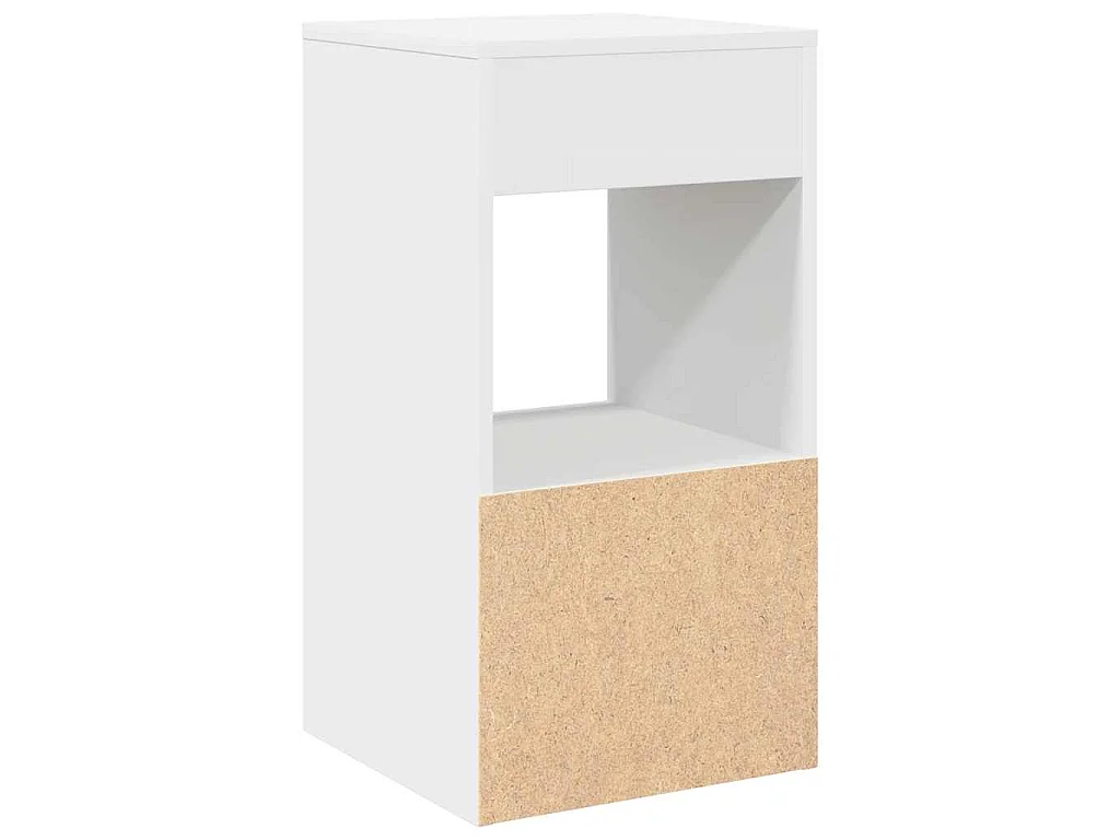 Nachttische mit Schublade 2 Stk. Weiß 35x34x66,5 cm
