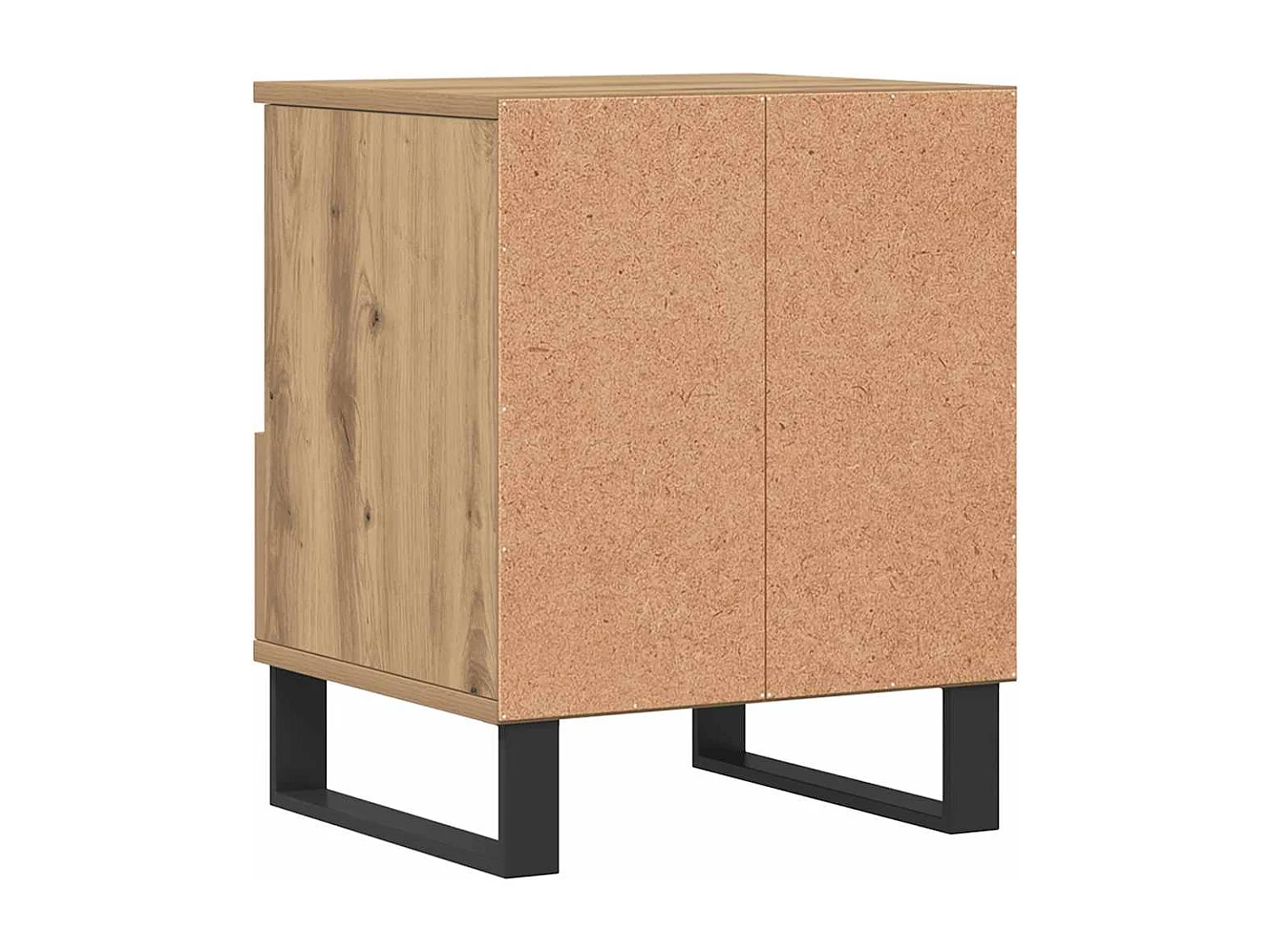 Table de chevet chêne artisanal 40x35x50 cm bois d’ingénierie