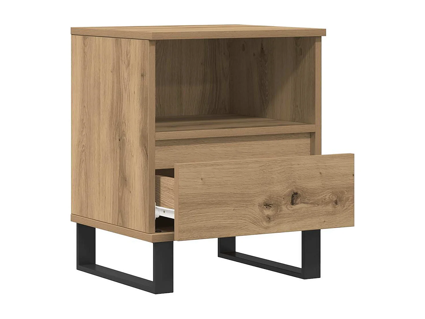 Mesa cabeceira 40x35x50 cm derivados madeira carvalho artisiano