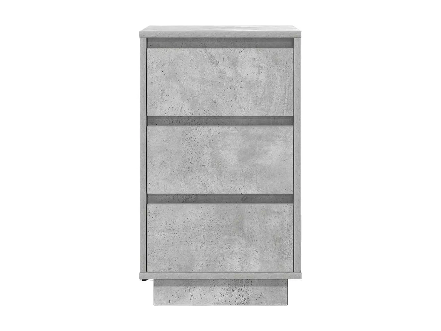 Mesa de cabeceira com luzes LED 38x34x65 cm cinzento-cimento