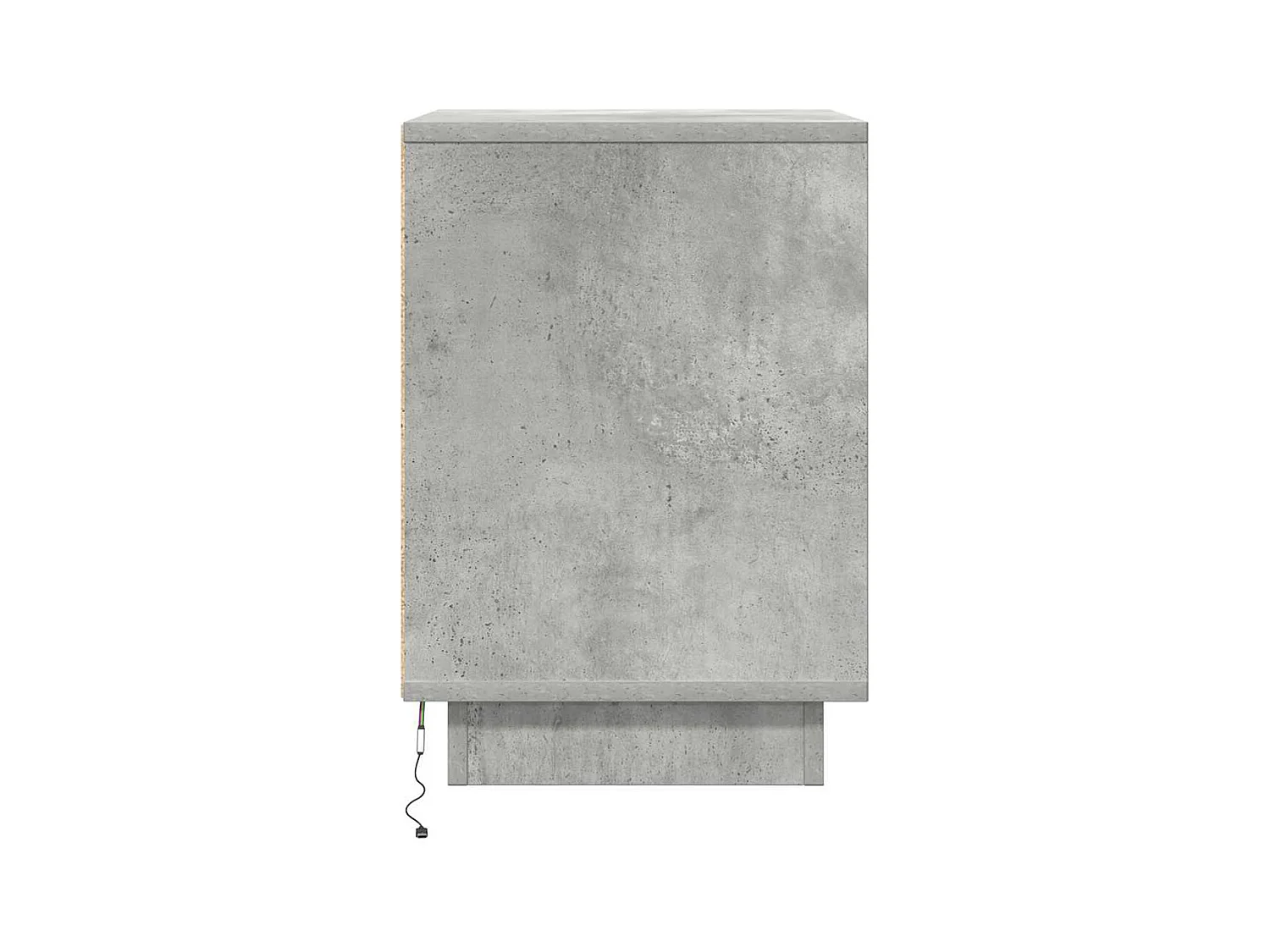 Nachtkastje met LED-verlichting 38x34x50 cm betongrijs