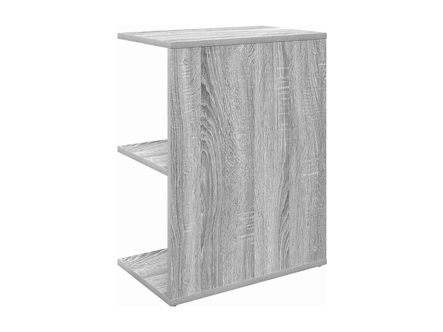 Nachtkastje 46,5x29x61 cm bewerkt hout grijs sonoma eikenkleur