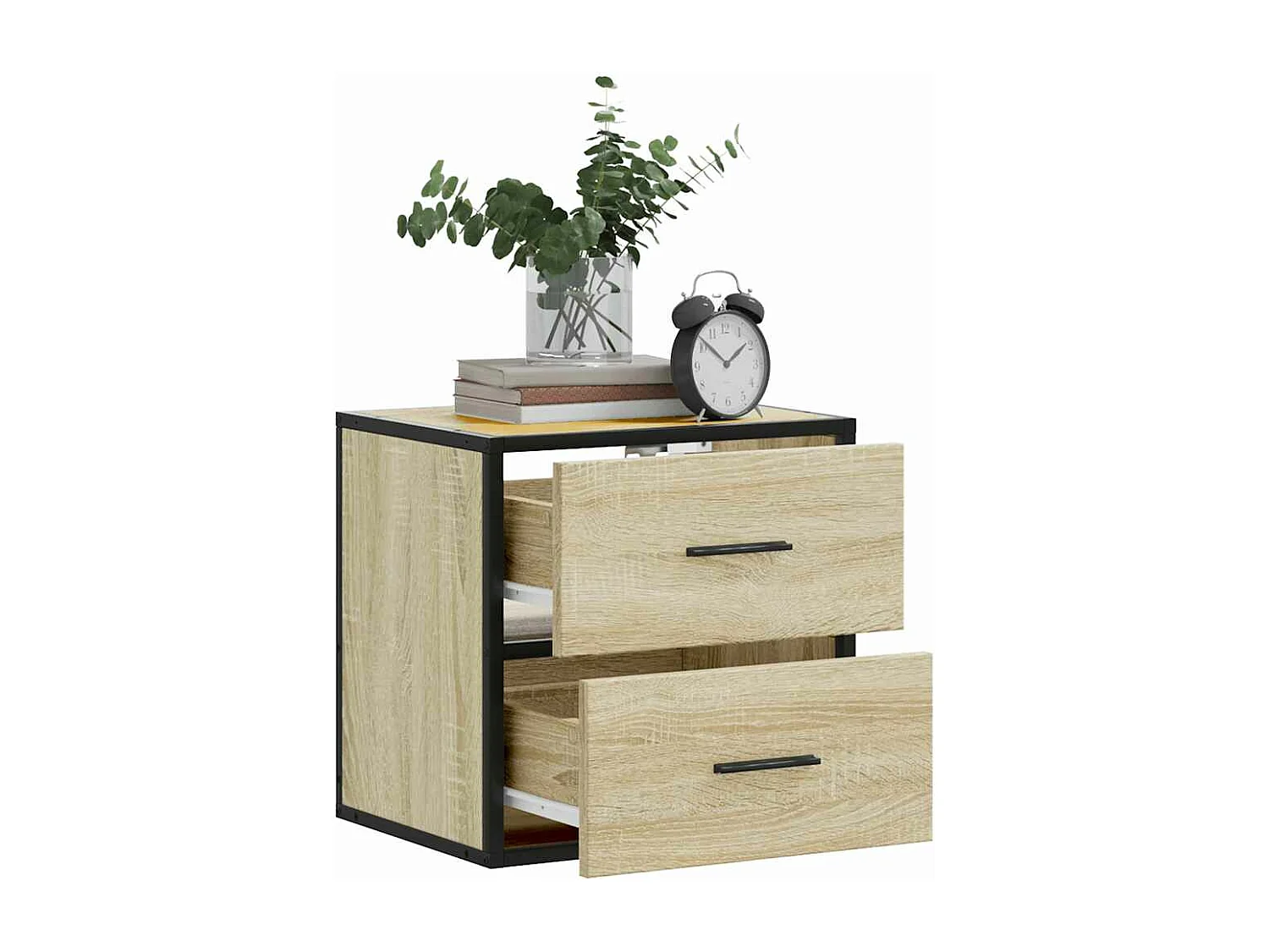 Tables de chevet murales 2 pcs chêne sonoma 40x31x39,5 cm