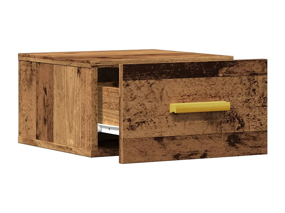 Wand-Nachttische 2 Stk. Altholz-Optik 35x35x20 cm