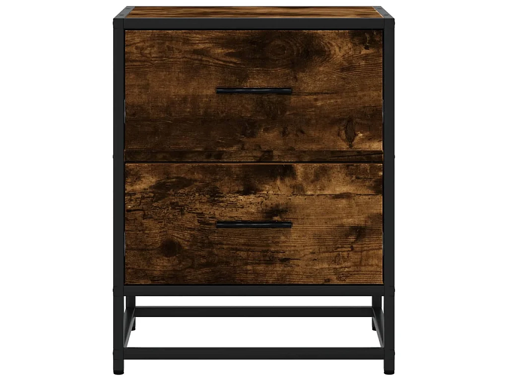 Nachtkastjes 2 st 40x31x50 cm bewerkt hout gerookt eikenkleurig