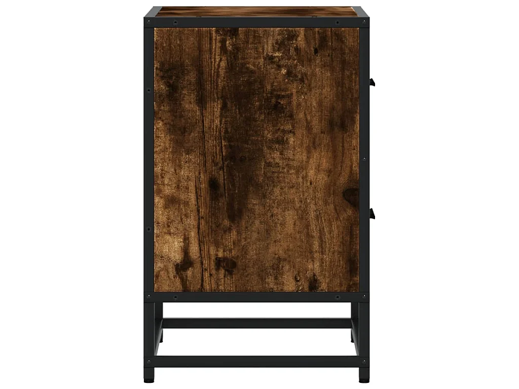 Nachtkastjes 2 st 40x31x50 cm bewerkt hout gerookt eikenkleurig