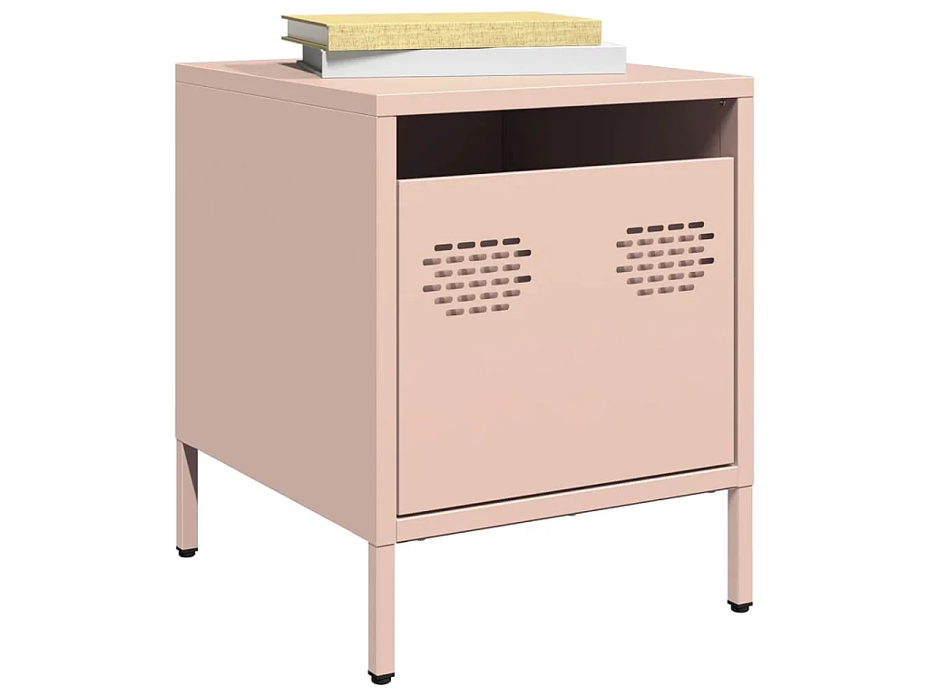 Tables de chevet 2 pcs rose 35x39x43,5 cm acier