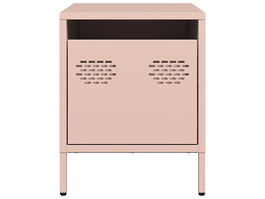 Tables de chevet 2 pcs rose 35x39x43,5 cm acier