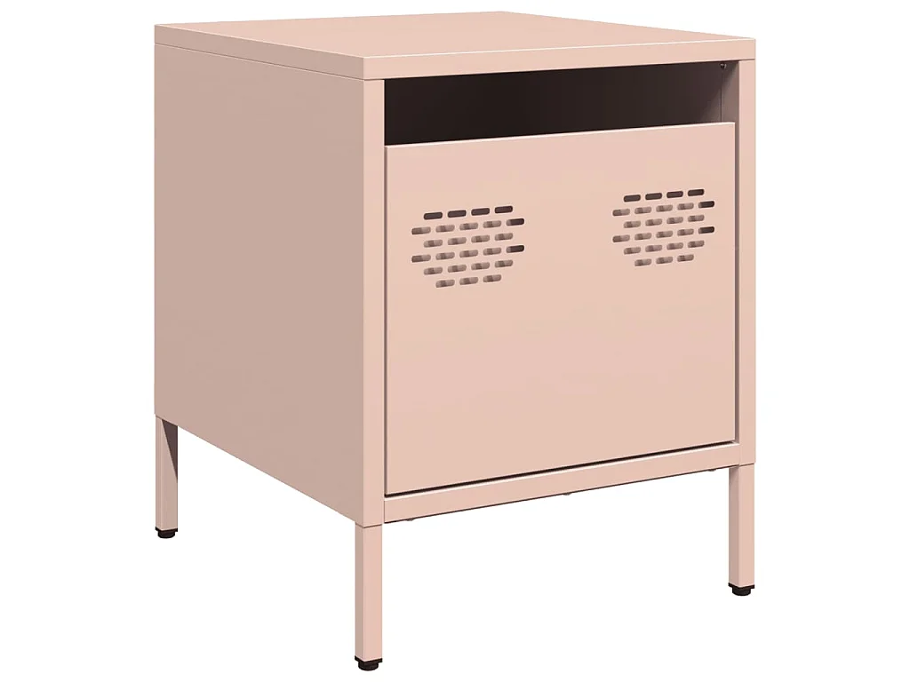 Tables de chevet 2 pcs rose 35x39x43,5 cm acier