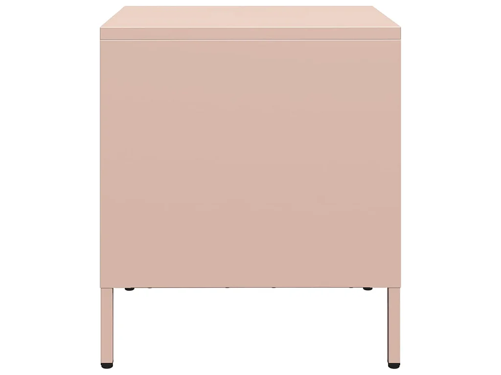 Tables de chevet 2 pcs rose 35x39x43,5 cm acier