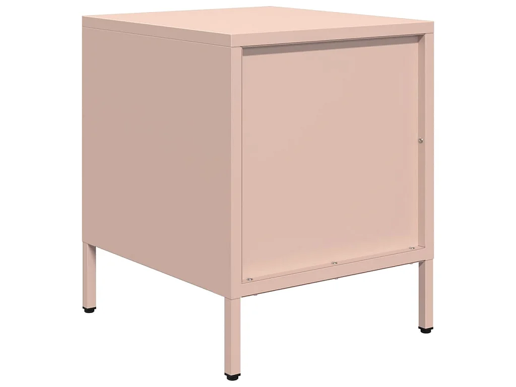 Tables de chevet 2 pcs rose 35x39x43,5 cm acier