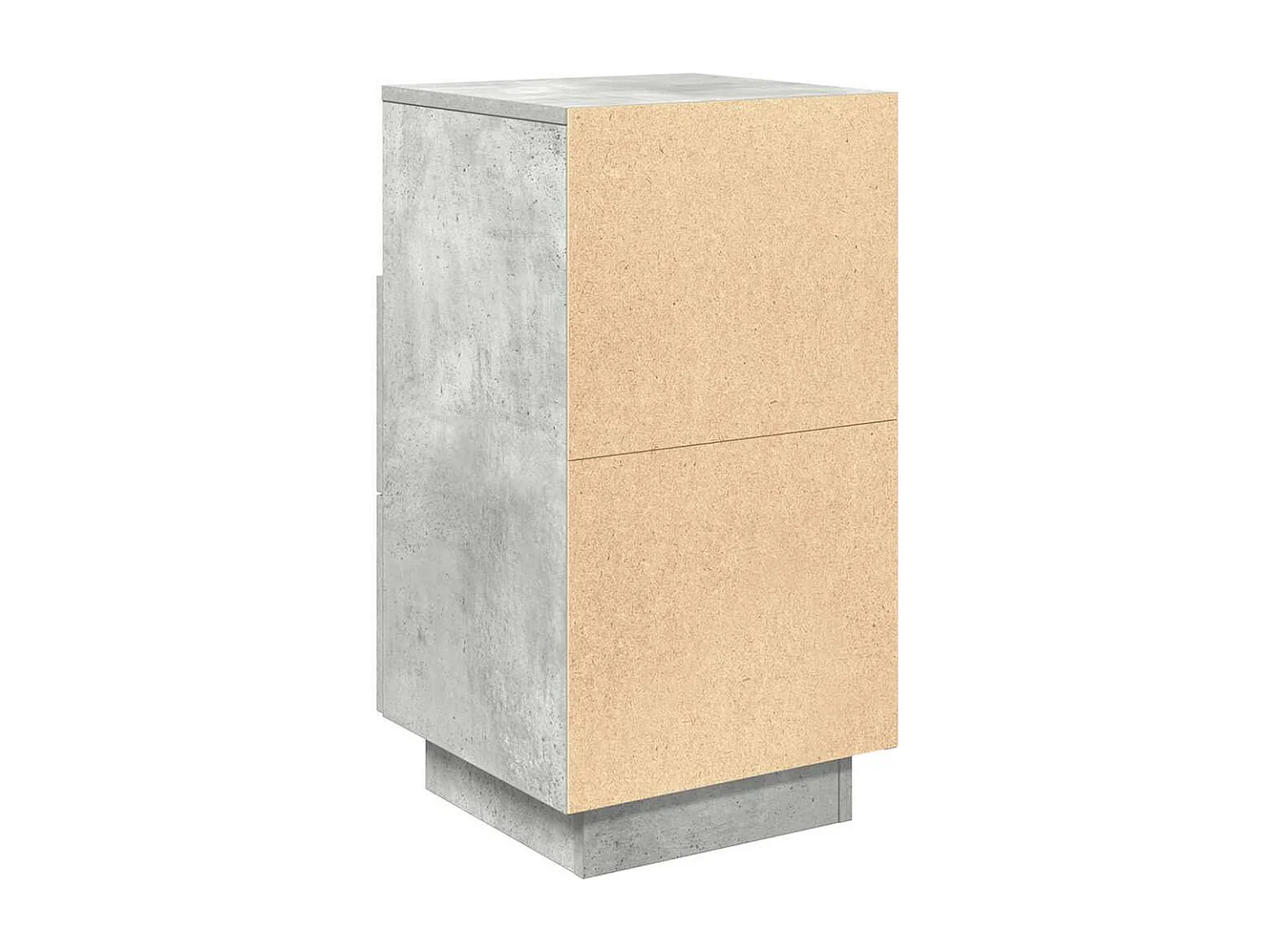 Nachttisch mit 2 Schubladen Betongrau 36x36x68 cm