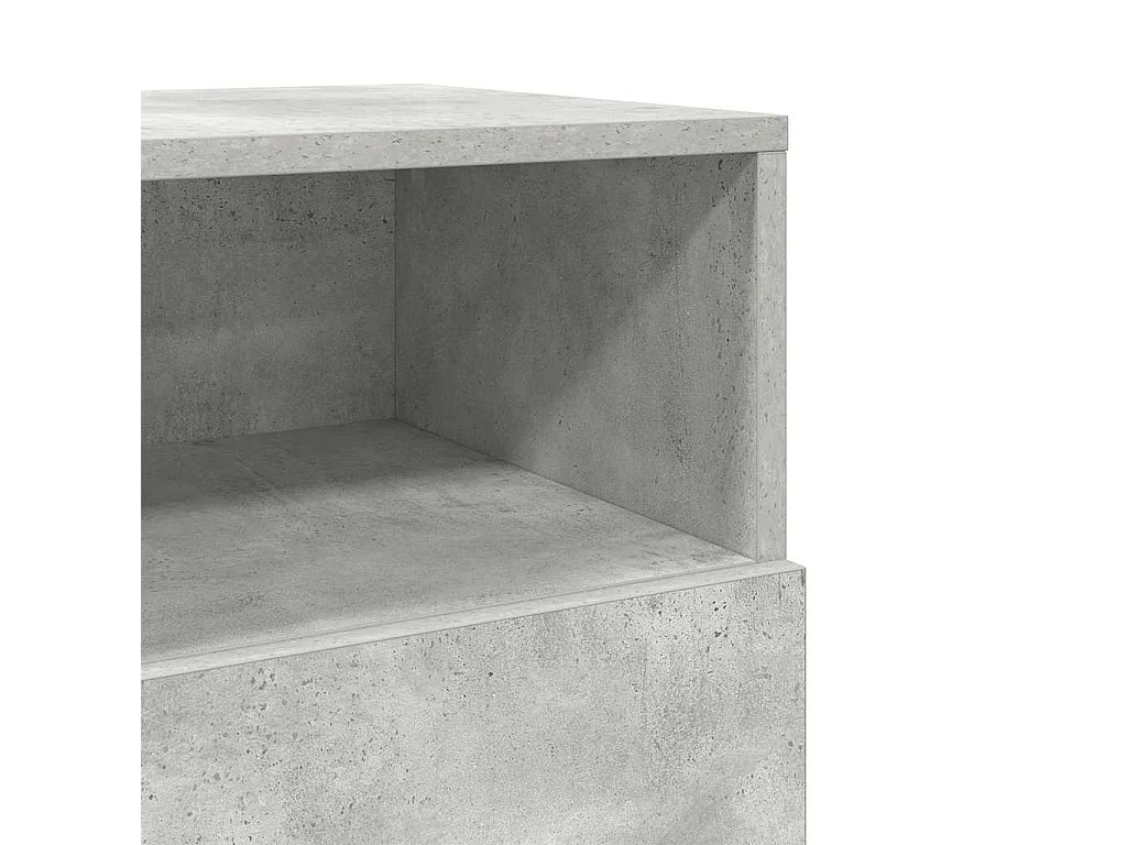 Nachttisch mit 2 Schubladen Betongrau 36x36x68 cm