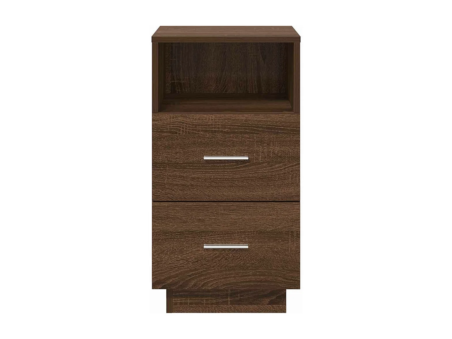 Nachtkastje met 2 lades 36x36x68 cm bruin eikenkleur