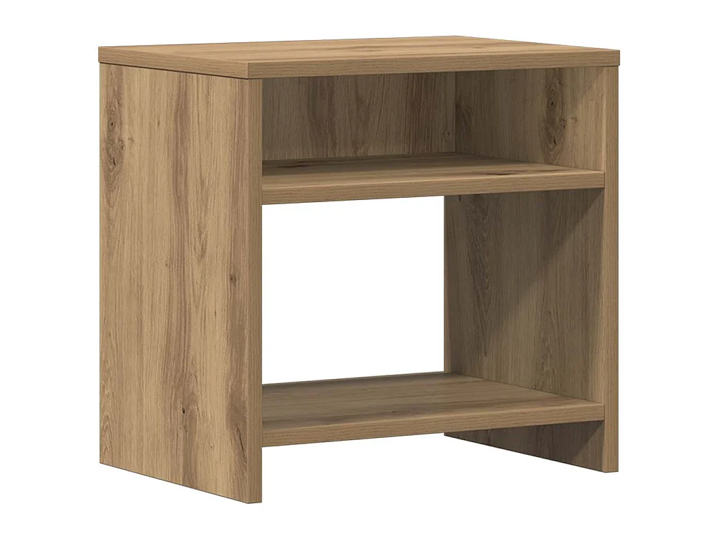 Table de chevet chêne artisanal 40x30x40 cm bois d'ingénierie