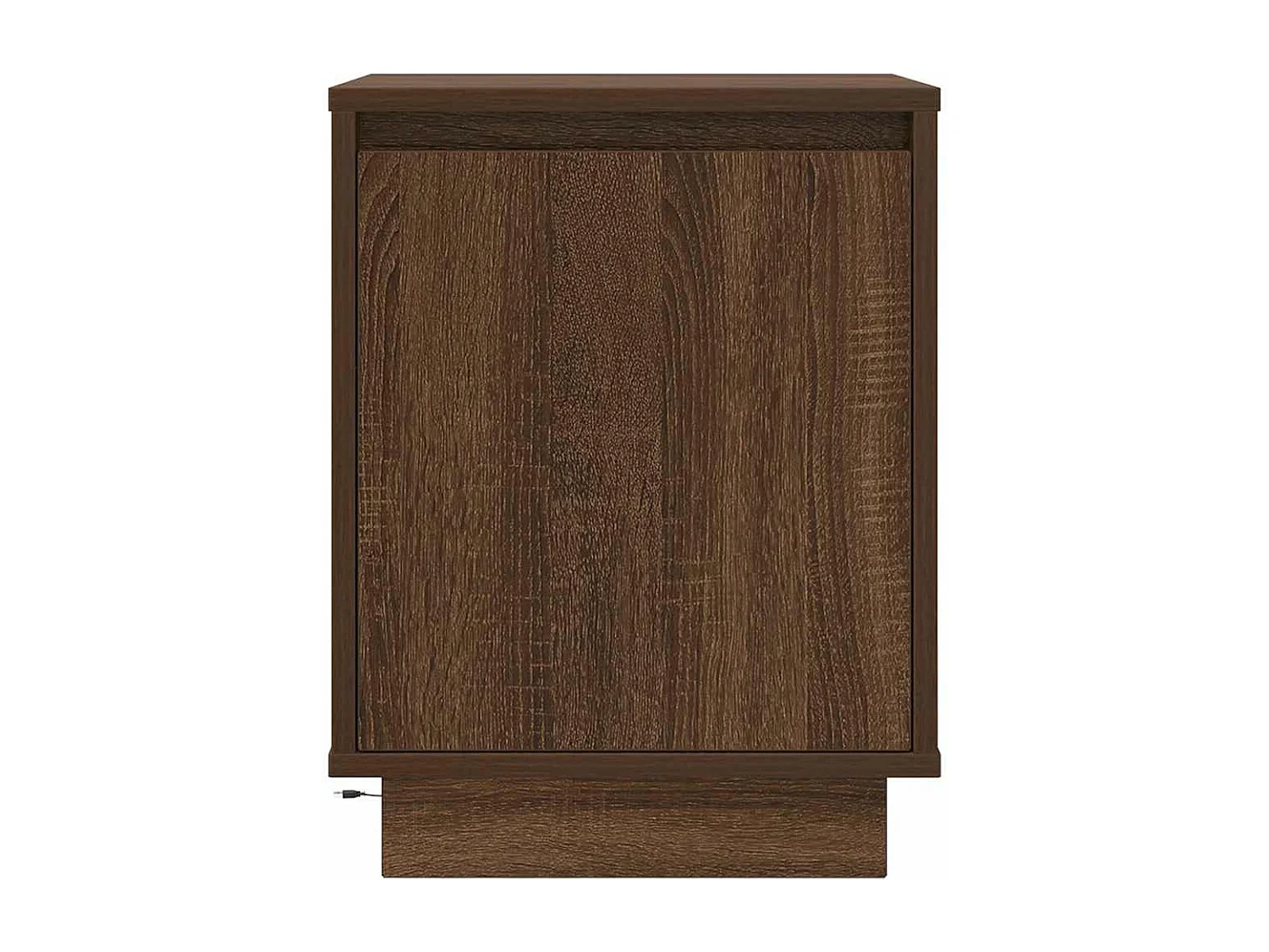 Table de chevet avec lumières LED chêne marron 38x34x50 cm