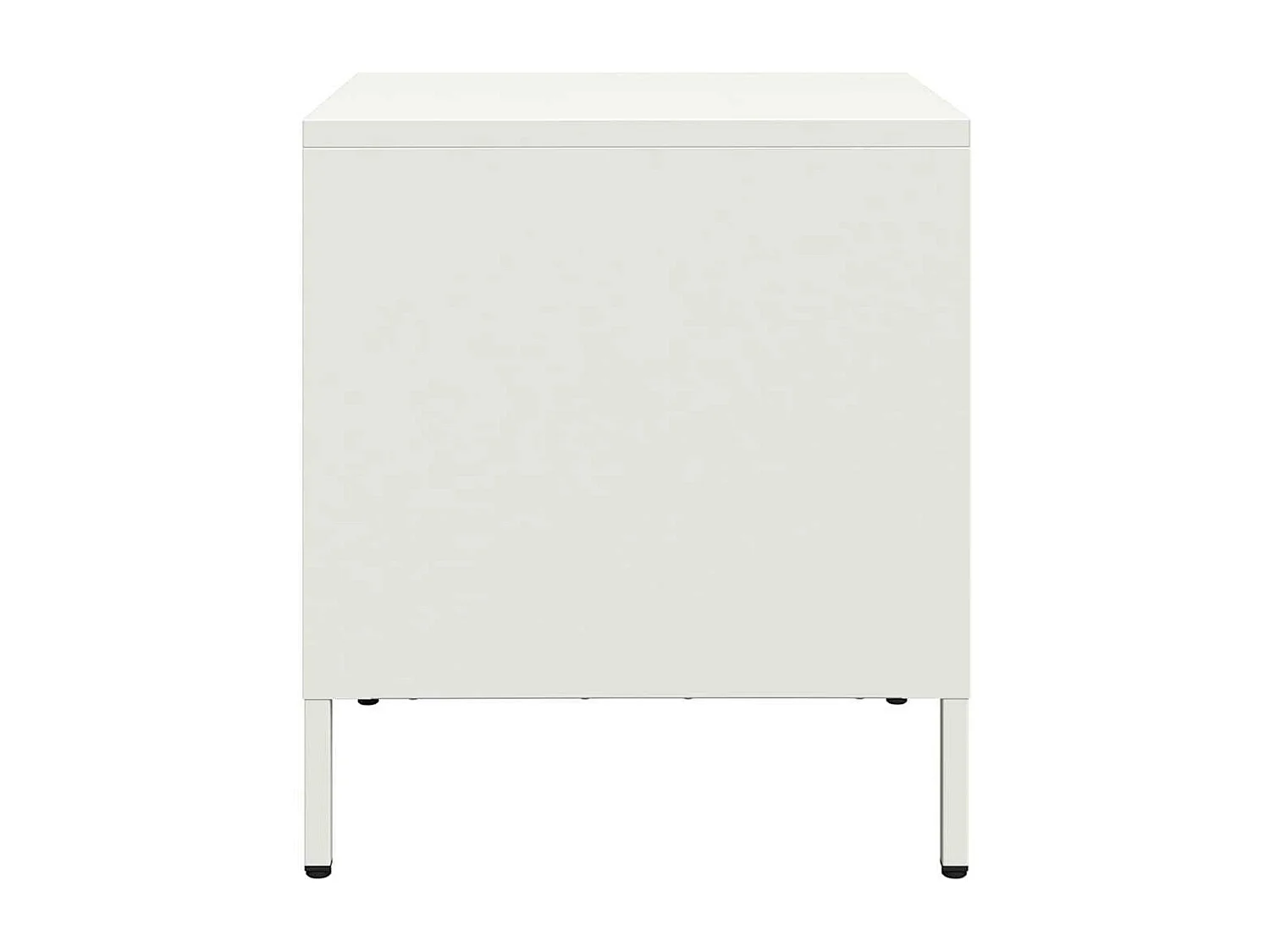Tables de chevet 2 pcs blanc 35x39x43,5 cm acier