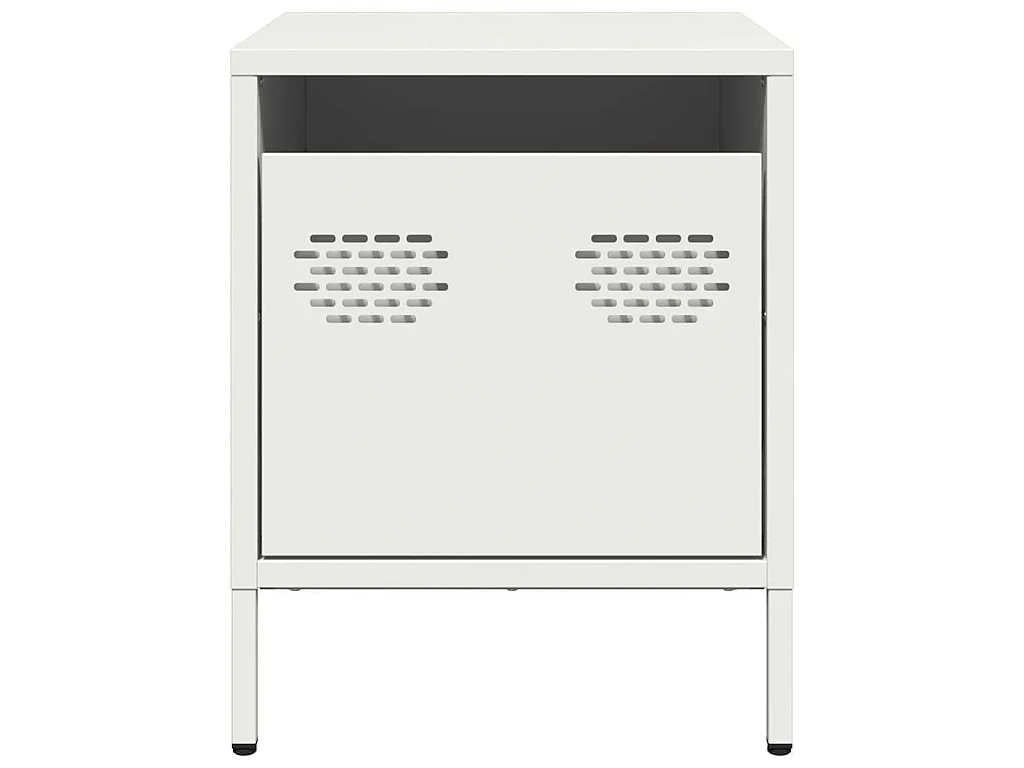 Nachtkastjes 2 st 35x39x43,5 cm staal wit