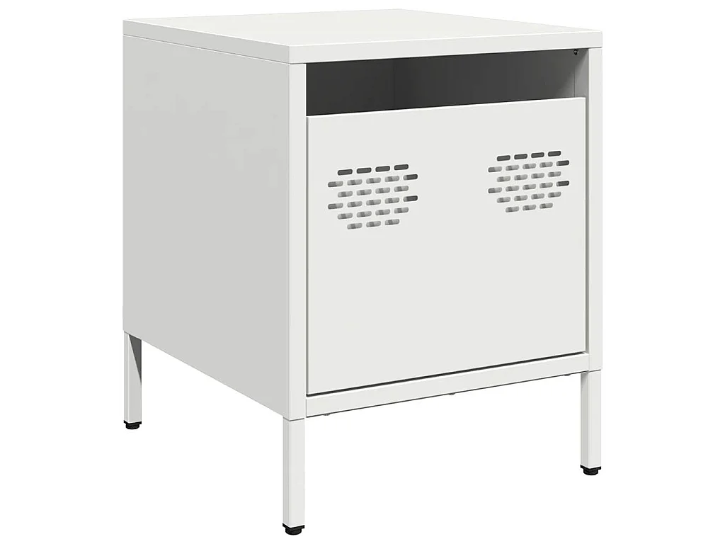 Nachtkastjes 2 st 35x39x43,5 cm staal wit