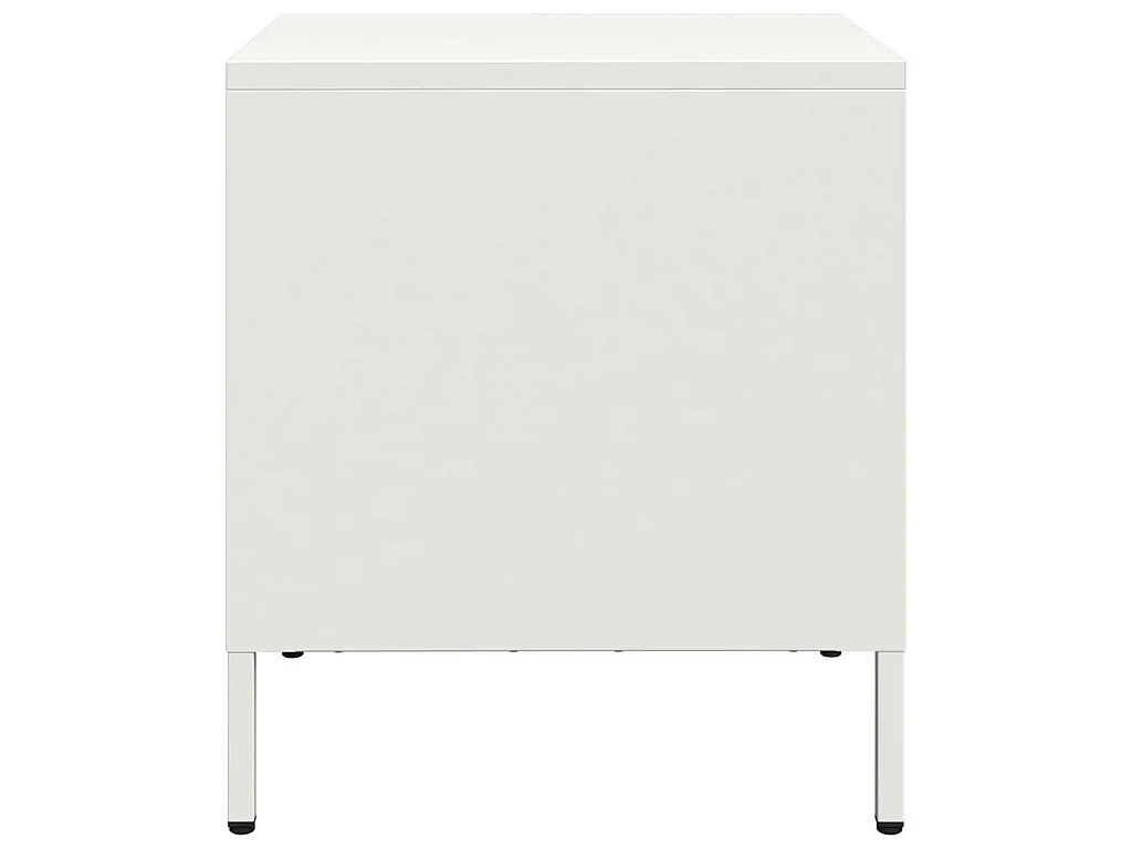 Nachtkastjes 2 st 35x39x43,5 cm staal wit