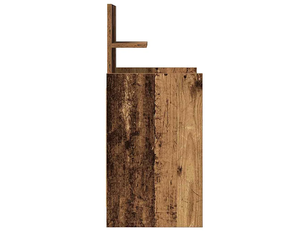 Nachttisch mit 2 Schubladen Altholz-Optik 38x34x80 cm