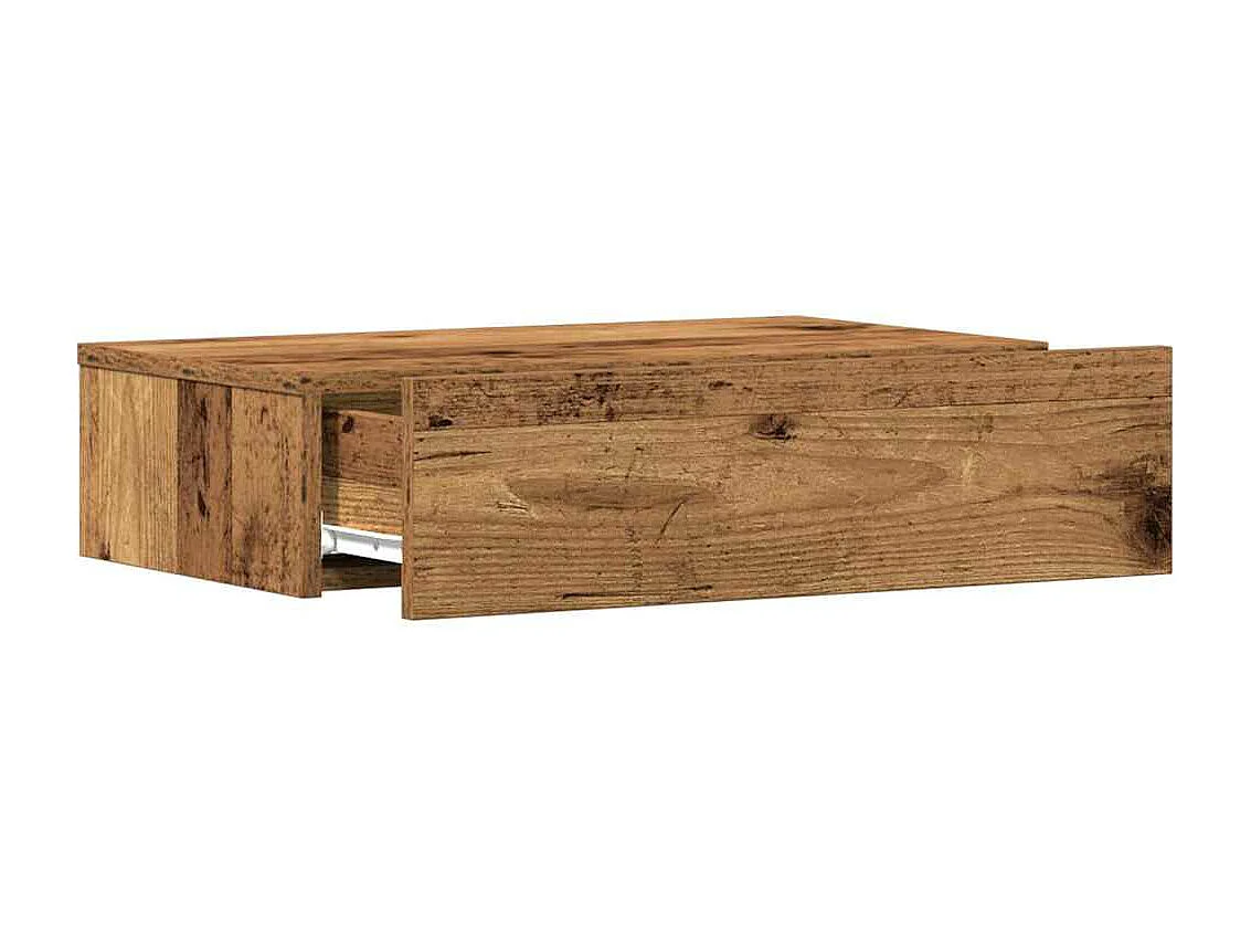 Table de chevet vieux bois 60x35 cm bois d'ingénierie