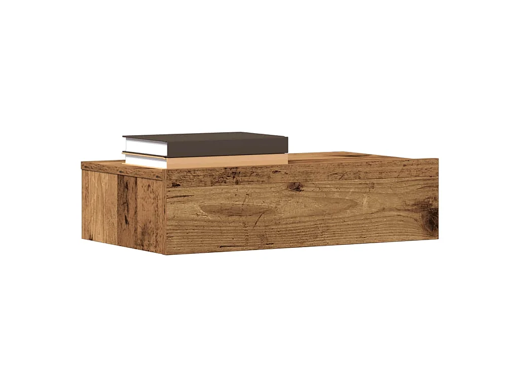 Mesa de cabeceira madeira velha 60x35 cm madeira engenharia