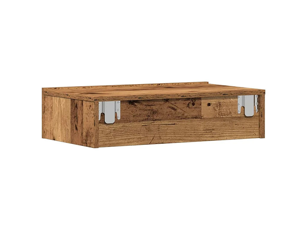 Mesa de cabeceira madeira velha 60x35 cm madeira engenharia