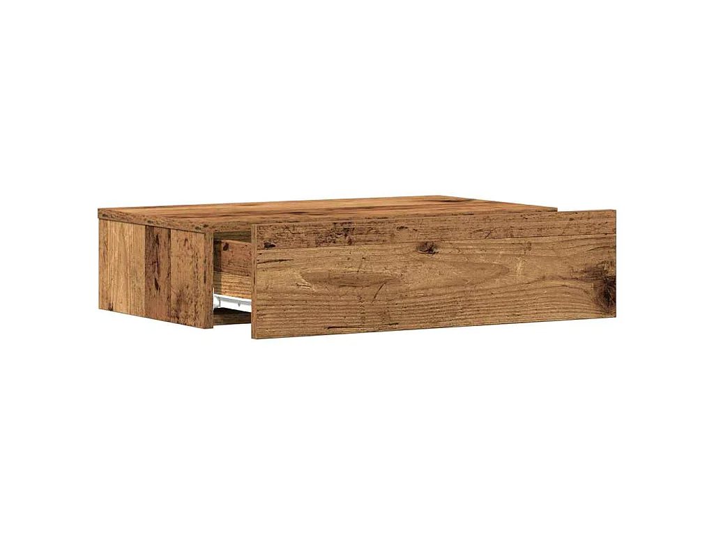 Mesa de cabeceira madeira velha 60x35 cm madeira engenharia