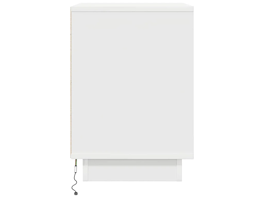 Mesas cabeceira c/ luzes LED 2 pcs 38x34x50 cm branco