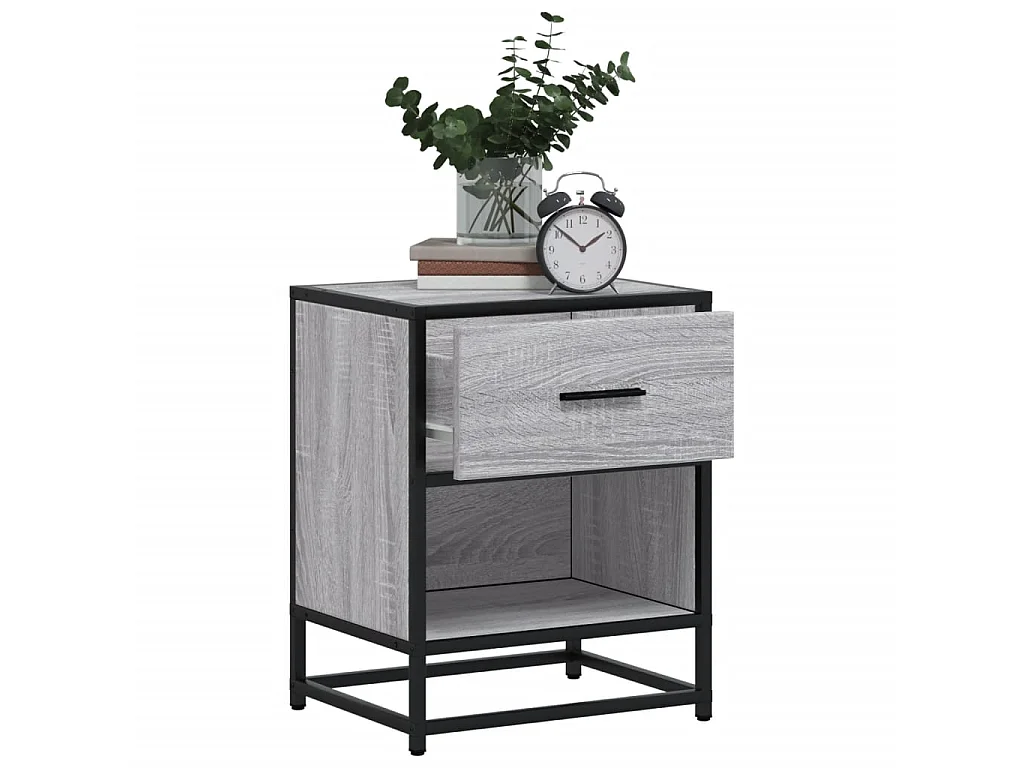 Nachttische 2 Stk. Grau Sonoma 40x31x50 cm Holzwerkstoff