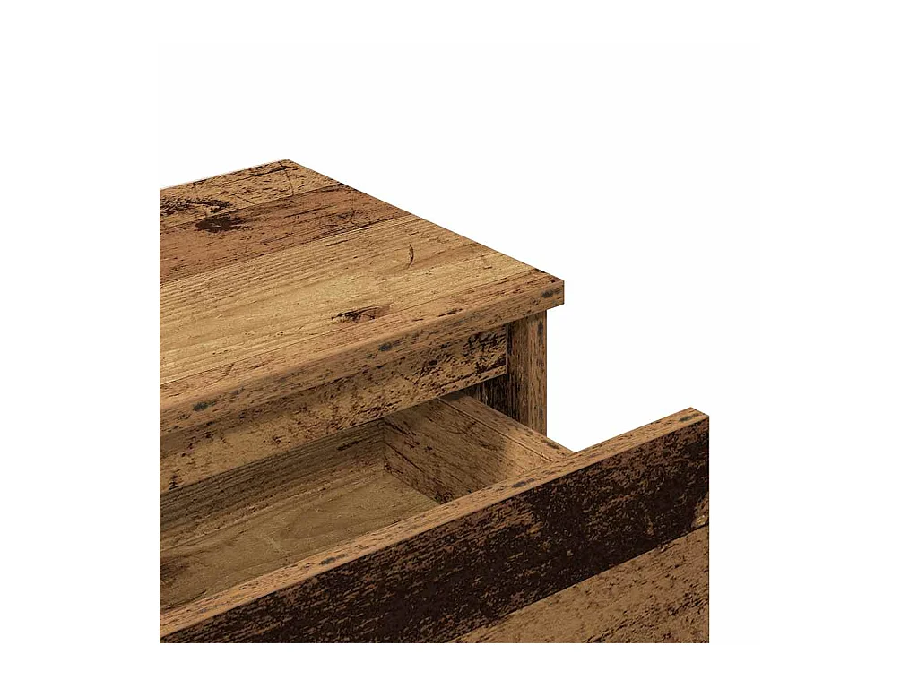 Tables de chevet 2 pcs vieux bois 40x30x39 cm bois ingénierie