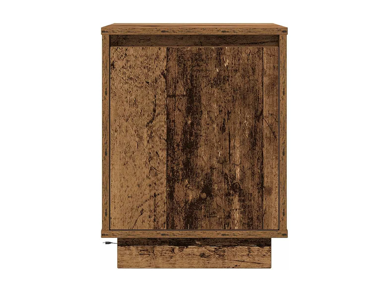 Nachttische mit LED-Leuchten 2 Stk. Altholz-Optik 38x34x50 cm