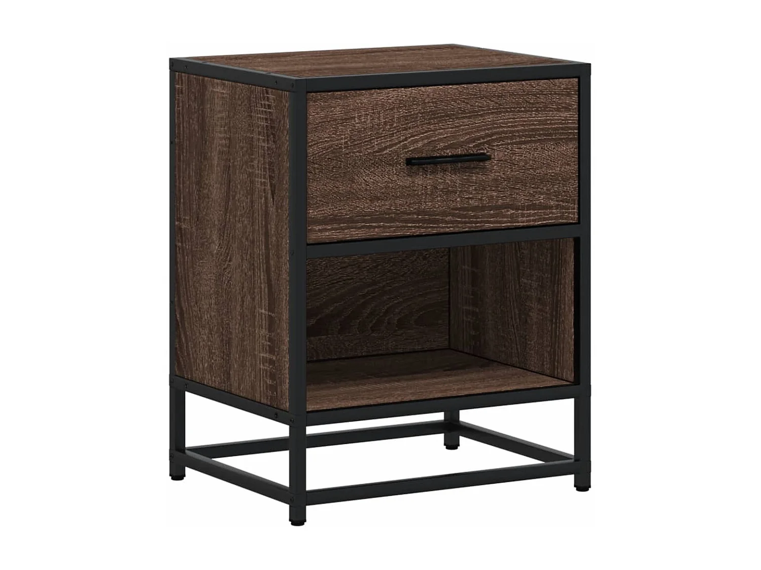 Table de chevet chêne marron 40x31x50 cm bois d'ingénierie