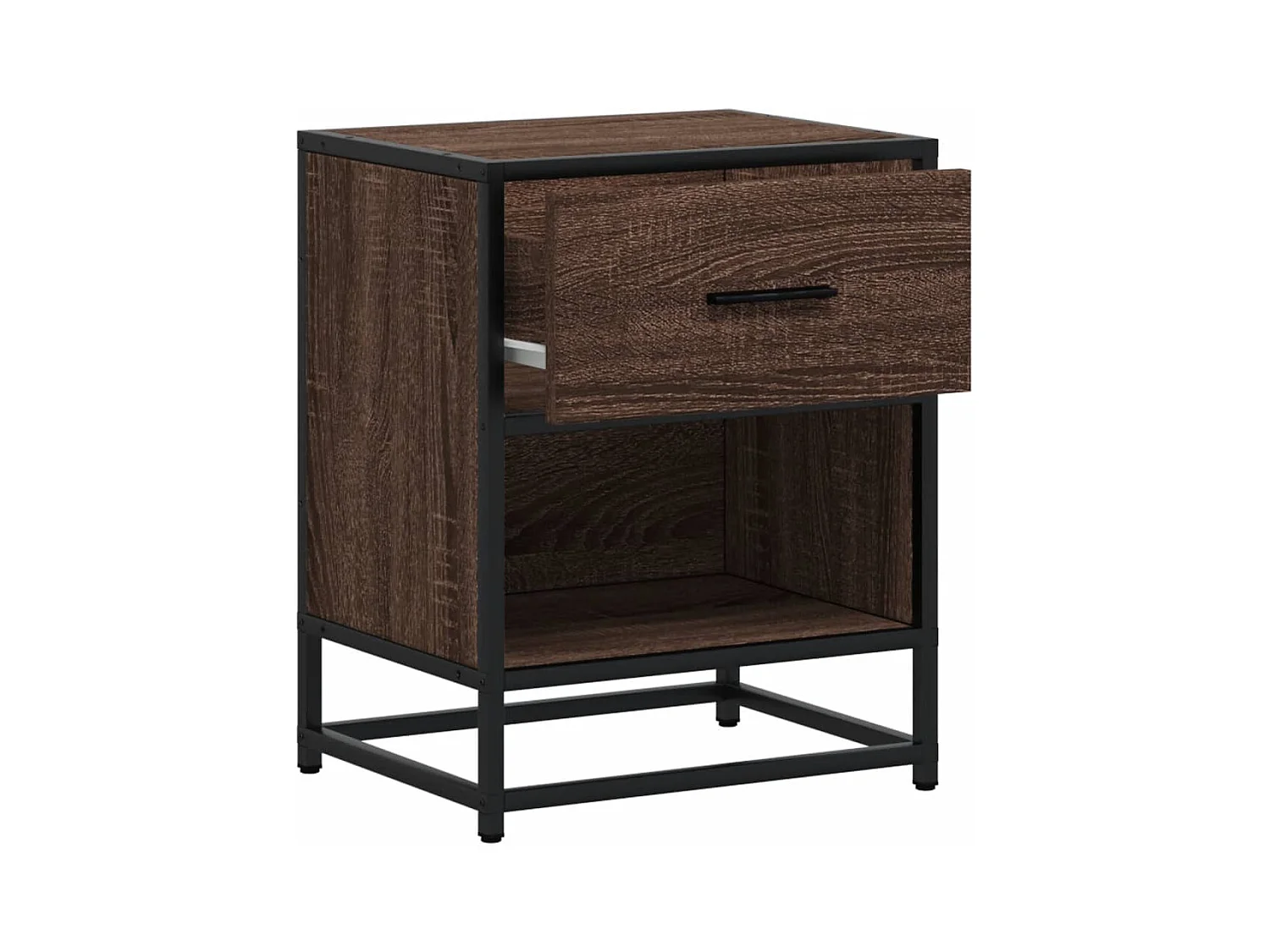 Table de chevet chêne marron 40x31x50 cm bois d'ingénierie