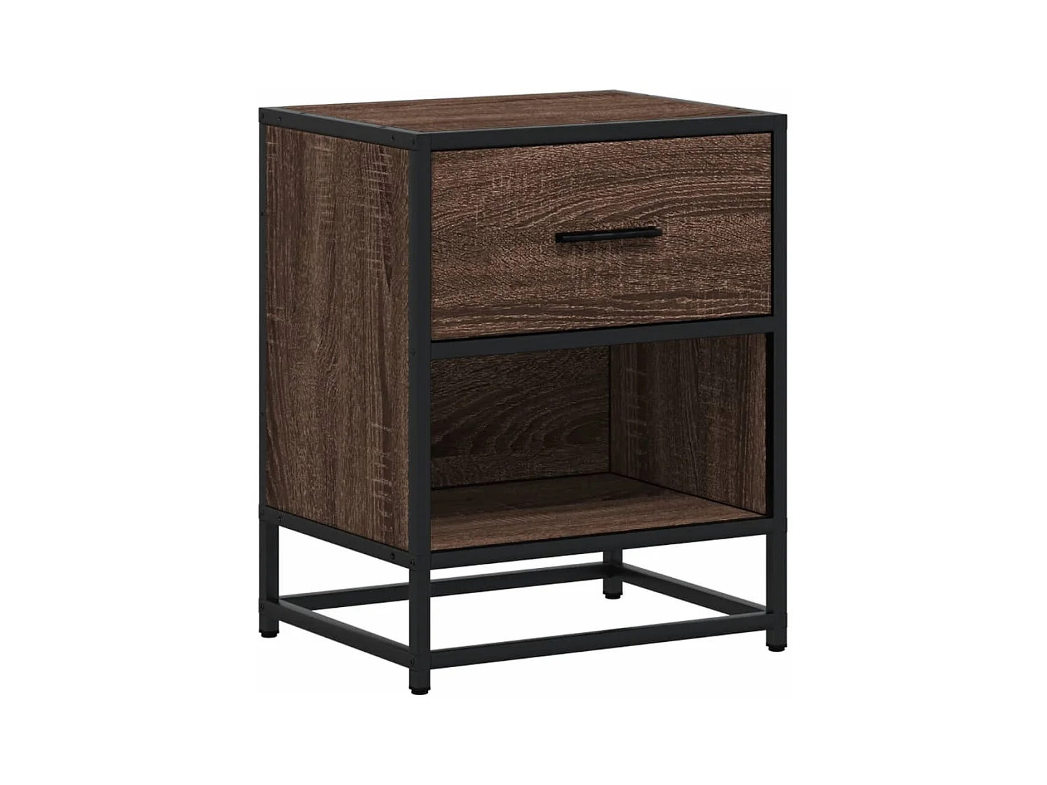 Table de chevet chêne marron 40x31x50 cm bois d'ingénierie