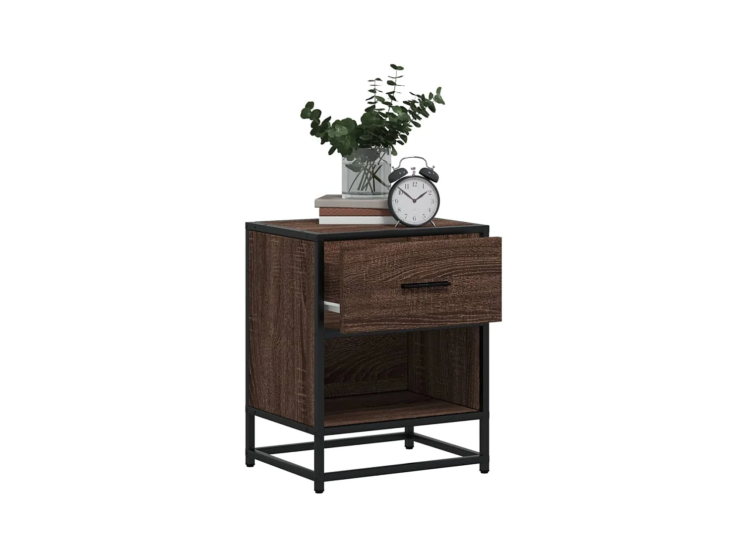 Table de chevet chêne marron 40x31x50 cm bois d'ingénierie