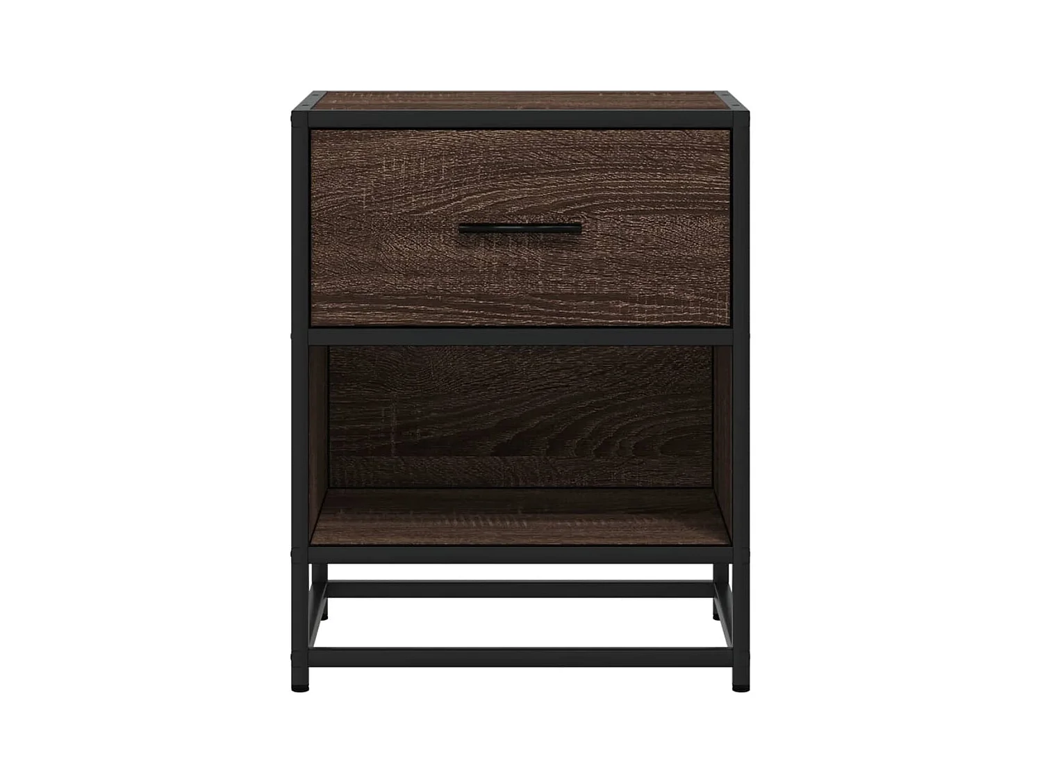 Table de chevet chêne marron 40x31x50 cm bois d'ingénierie