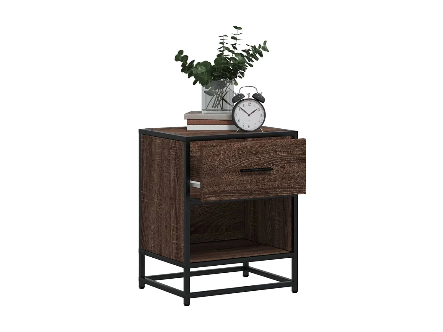 Table de chevet chêne marron 40x31x50 cm bois d'ingénierie